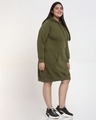 Shop Women's Green Plus Size Hoodie Dress-Design