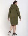 Shop Women's Green Plus Size Hoodie Dress-Full