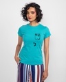 Shop Women's Blue Pocket Panda Graphic Printed T-shirt-Front