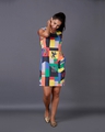 Shop Women's Polyester Graphic Print Short Dress-Front