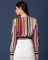Shop Women's Polyester Striped Wrap Top-Design