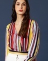 Shop Women's Polyester Striped Wrap Top-Full