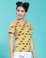 Shop Women's Popcorn Yellow Aop Half Sleeve T-shirt-Design