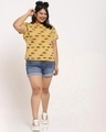 Shop Women's Popcorn Yellow Aop Half Sleeve T-shirt