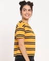 Shop Women's Popcorn Yellow Stripe Short Top-Design