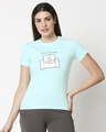 Shop Women's Printed Blue Lounge T-shirt-Front