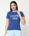 Shop Women's Printed Blue Lounge T-shirt-Front