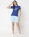 Shop Women's Printed Blue Lounge T-shirt-Full