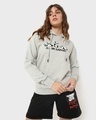 Shop Women's Grey  Printed Hoodie-Front