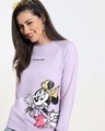 Shop Women's Printed Lilac Sweatshirt-Front