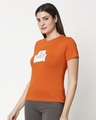 Shop Women's Printed Orange Lounge T-Shirt-Design