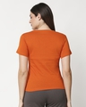Shop Women's Printed Orange Lounge T-Shirt-Full