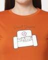Shop Women's Printed Orange Lounge T-Shirt