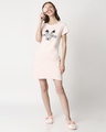 Shop Women's Pink Are You Kitten Typography Dress