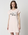 Shop Women's Printed Pink T-Shirt Night Dress-Design