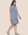 Shop Women's Printed Plus Shirt Collar Dress-Design