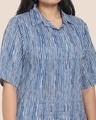 Shop Women's Printed Plus Shirt Collar Dress
