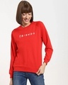 Shop Women's Red Friends Typography Sweatshirt-Front