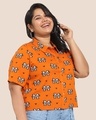 Shop Women's Printed Resort Collar Curvy Shirt-Design
