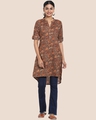 Shop Women's Brown Printed Short Kurta