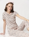 Shop Women's Printed T-Shirt & Pyjama Night Suit-Front