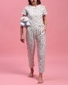 Shop Women's Printed T-Shirt & Pyjama Night Suit-Front