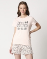 Shop Women's Printed T-Shirt & Shorts Night Suit-Design
