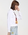 Shop Women's White Mickey Mouse Graphic Printed Sweatshirt-Design