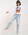Shop Women's White Mickey Mouse Graphic Printed Sweatshirt