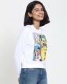 Shop Women's Printed White Sweatshirt