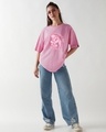 Shop Women's Prism Pink Don't Ever Call Me Doll Graphic Printed Oversized T-shirt