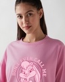 Shop Women's Prism Pink Don't Ever Call Me Doll Graphic Printed Oversized T-shirt