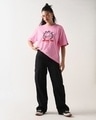 Shop Women's Prism Pink Judging You Graphic Printed Oversized T-shirt