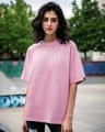 Shop Women's Prism Pink Oversized T-shirt-Front