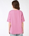 Shop Women's Prism Pink Peace Graphic Printed Oversized T-shirt-Full