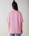 Shop Women's Prism Pink Think Outside Typography Oversized T-shirt-Full