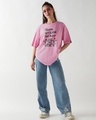 Shop Women's Prism Pink Think Outside Typography Oversized T-shirt