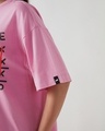 Shop Women's Prism Pink Think Outside Typography Oversized T-shirt