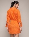 Shop Women's Pumpkin Orange Wrap Dress-Design