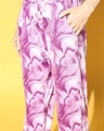 Shop Women's Purple Abstract Printed Top & Pyjama Set