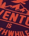 Shop Women's Purple Adventure Typography Oversized T-shirt