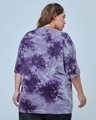 Shop Women's Purple Tie & Dye Oversized Plus Size T-shirt-Design