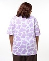 Shop Women's Purple & White All Over Printed Oversized Plus Size T-shirt-Design