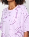 Shop Women's Purple Tie & Dye Oversized T-shirt