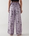 Shop Women's Purple All Over Printed Wide Leg Pyjamas-Design