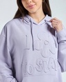 Shop Women's Purple Applique Oversized Hoodies