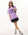 Shop Women's Purple Bad Girls have more Fun Graphic Printed Oversized T-shirt