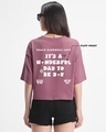 Shop Women's Purple Be You Graphic Printed Oversized Short Top-Design