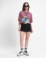 Shop Women's Purple Be You Graphic Printed Oversized Short Top-Full