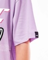 Shop Women's Purple Billieve Graphic Printed Oversized T-shirt